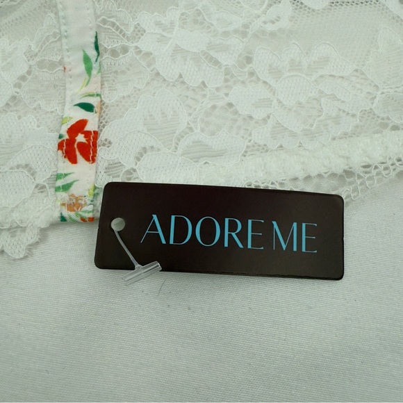 Adore Me Floral Lace Bra in White and Red - Picture 10 of 11